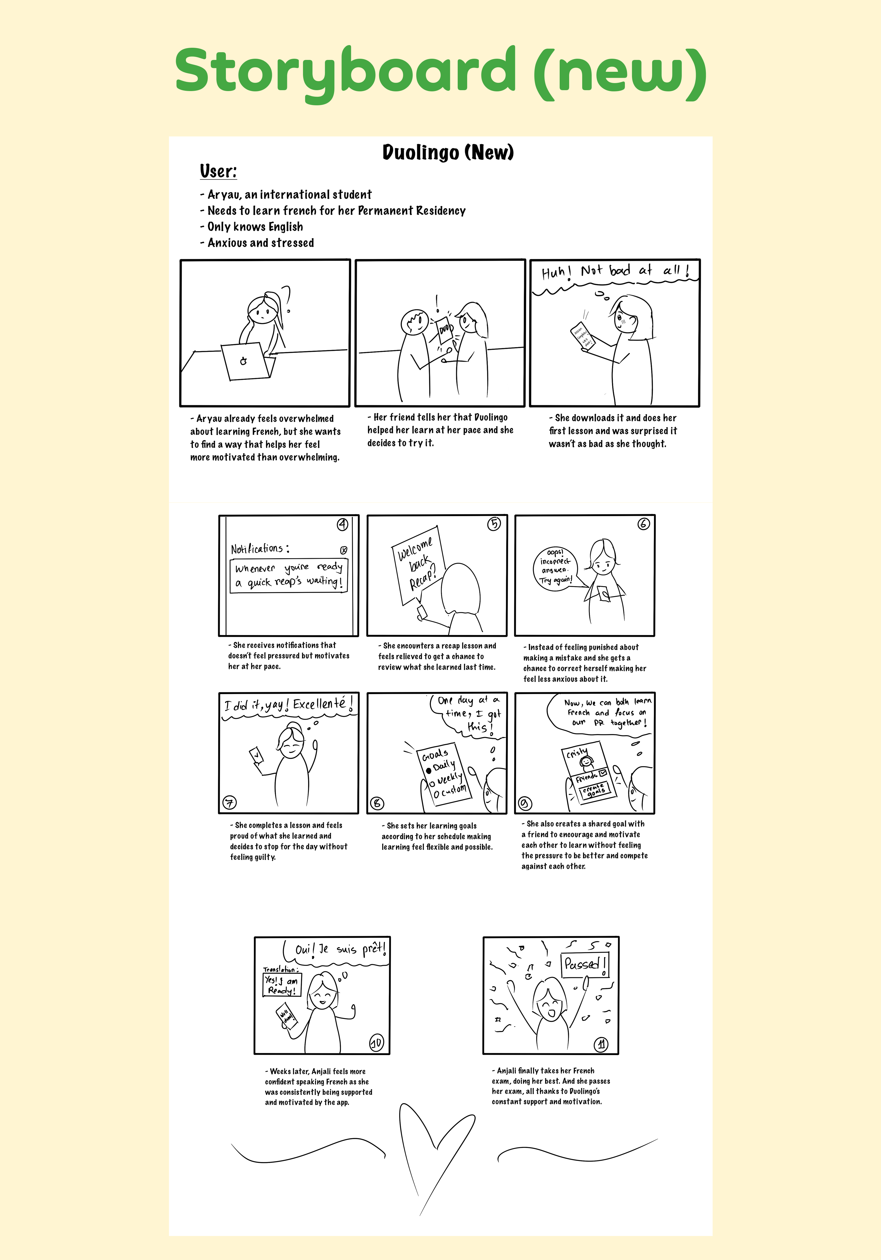 Redesigned storyboard